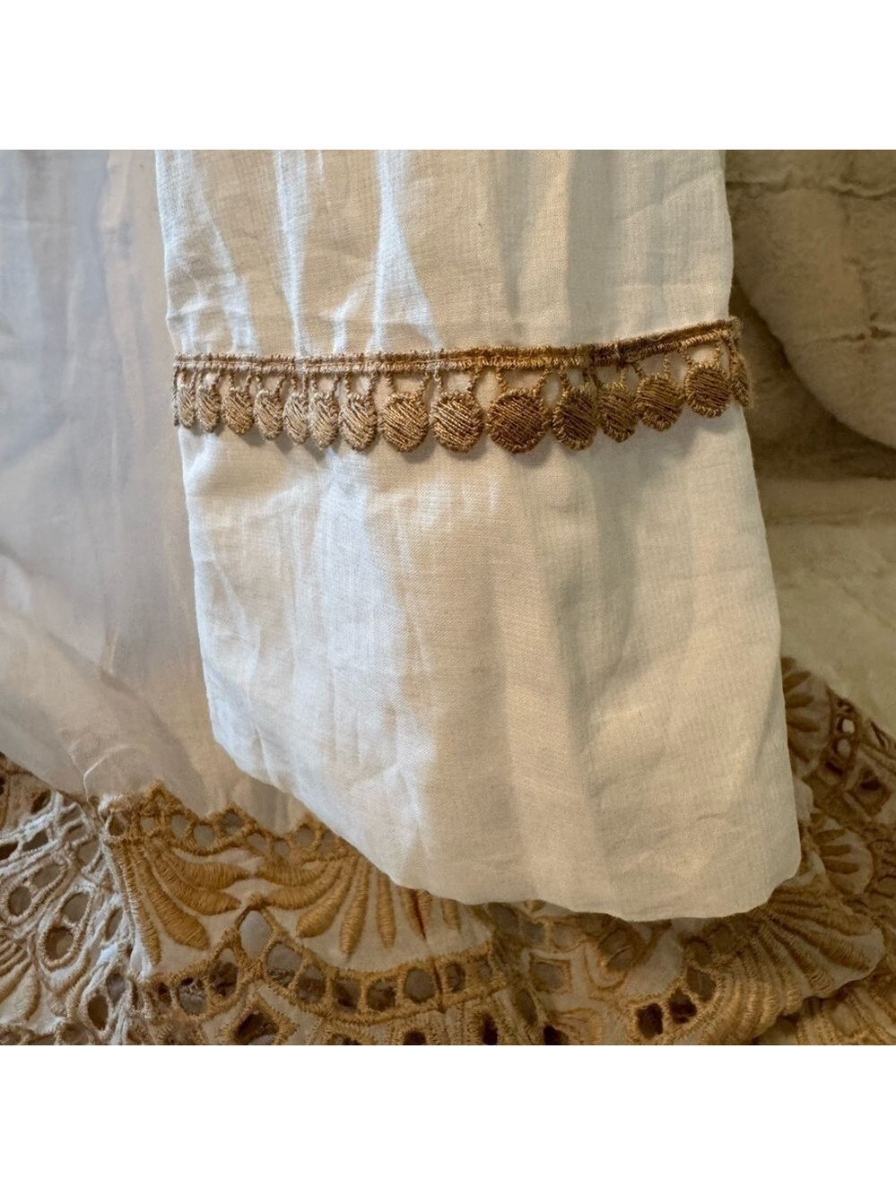 Boston Proper Top with Embroidery Details on bottom and sleeves Size S NWT - Picture 10 of 17